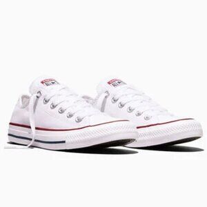 CONVERSE Chuck Taylor All Star Low Top White Sneaker Unisex Women's 7 Men's 5